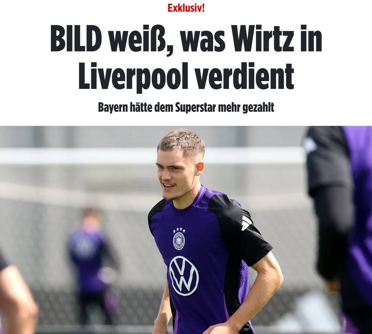 仅次于萨拉赫！图片报独家：维尔茨在利物浦年薪超2000万欧